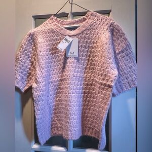 NWTs Magaschoni Blush Knit Sweater. L.